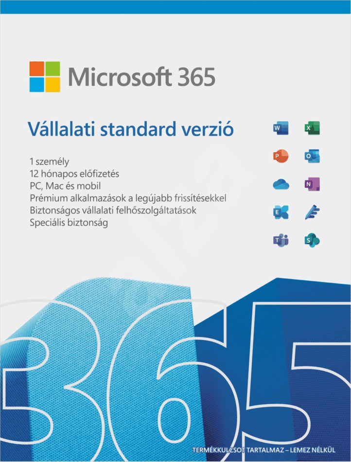 Microsoft Office 365 Business Standard Elektronikus licenc 5 PC 1 v