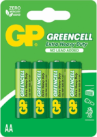 GP 15G Greencell 1.5V Karbon-Cink AA ceruzaelem (4 db / blister)