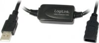 LogiLink USB 2.0 hosszabbító kábel fekete 15m