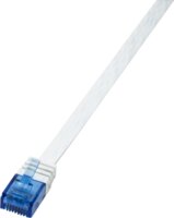 LogiLink CAT6 U/UTP Flat Patch Cable SlimLine AWG32 white 0,25m