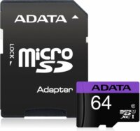 A-Data 64GB Premier MicroSDXC UHS-I memóriakártya + Adapter