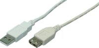 LogiLink USB Cable,USB 2.0, male/female, grey,3m