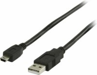 Valueline VLCP60300B10 USB 2.0 M - mini USB M Adatkábel 1m Fekete