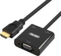 Unitek Y-6333 HDMI 1.4b - VGA+audio Aktív Adapter Fekete