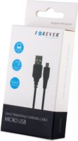 Forever FE323750 USB Micro - USB adat/töltő kábel 1m - Fekete