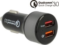 Navilock 62739 Autós töltő 2.4A, 3A (2xUSB) - Fekete