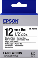 Epson LK4WBB 12mm Feliratozógép szalag Fehér