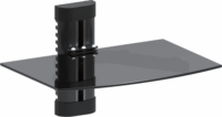 Maclean MC-663 Fali konzol lebegő üveg polc (36 x 25 cm) - Fekete