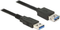 Delock 85058 USB 3.0 Type-A apa - USB 3.0 Type-A anya kábel 5m - Fekete