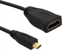 Qoltec 50399 MicroHDMI - HDMI v1.4 Adapter 0.2m Fekete