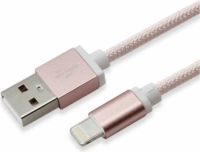 Sbox USB-iPhone 7 Lightning töltőkábel 1.5m - Rozé-arany