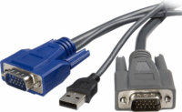 Startech SVUSBVGA6 VGA - USB-A + VGA (apa - apa) kábel 1.8m - Fekete
