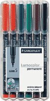 Staedtler Lumocolor 313 S 0,4mm Alkoholos marker készlet 6db - Vegyes