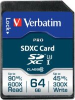 Verbatim Pro 64GB SDXC UHS-I CL10 memóriakártya
