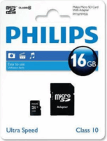 Philips 16GB microSDHC CL10 memóriakártya + Adapter