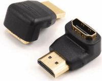 Sbox HDMI M - HDMI F (90°) Adapter Feket