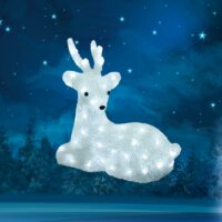 Somogyi KDA 7 LED Rénszarvas karácsonyi dekoráció Akril - Hideg fehér (34cm)