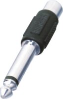 USE AC 4 6.35 mm Jack apa - RCA anya adapter - Fekete