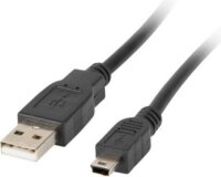 Lanberg CA-USBK-10CC-0018-BK USB 2.0 - Mini USB (apa - apa) kábel 1.8m - Fekete