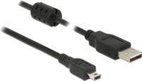 Delock 84916 USB-A - USB Mini-B (apa - apa) kábel 5m - Fekete