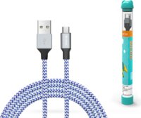 Devia Tube USB apa - micro USB apa Adat- és töltőkábel 1m - Ezüst