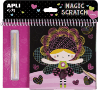 APLI "Magic Scratch Fairies" Varázsfüzet tündér mintákkal