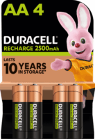 Duracell Rechargeable DuraLock NiMh AA Előtöltött 2500mAh ceruzaelem (4 db / csomag)