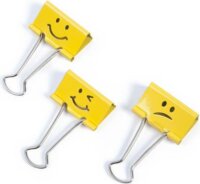 Rapesco "Emoji" Bindercsipesz 19 mm - sárga (20 db)