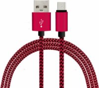 iTotal CM3095R MicroUSB apa - USB apa Adatkábel 1m - Vörös