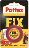 Henkel "Pattex Fix 120 kg" Ragasztószalag kétoldalas 19 mm - Piros (1.5m)