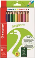 Stabilo GreenTrio Háromszögletű Vastag Színes ceruza készlet - 12 különböző szín (12 db)