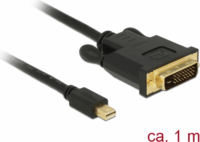 Delock 83988 mini Displayport apa > DVI 24+1 apa Adapter Kábel 1m Fekete