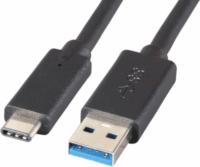 M-CAB 7200450 USB 3.1-A apa - USB-C apa Prémium adatkábel 1m - Fekete
