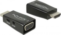 DeLOCK HDMI Type-A apa -> D-Sub anya adapter audióval - Fekete