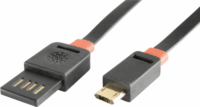 Somogyi USBF 1 USB-A - Micro USB (apa - apa) töltőkábel 0.7m - Fekete