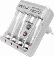 LogiLink PA0168 2x/4x AA/AAA/ 1x9V ceruza elem / mini ceruza elem Akkumulátor Töltő