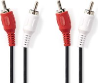 Nedis CAGP24200BK100 2x RCA (apa - apa) kábel 10m - Fekete