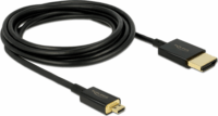 Delock 84784 HDMI apa - MicroHDMI apa Nagysebességű kábel Ethernettel 3m - Fekete