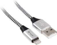 Tracer TRAKBK46268 USB-A - Lightning (apa - apa) kábel 1m - Fekete/Ezüst