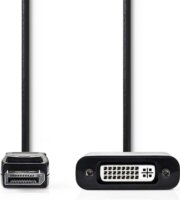 Nedis CCGP37250BK02 DisplayPort apa - DVI-D anya Összekötő kábel 0.2m Fekete