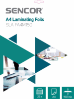 Sencor SLA FA4M150 2x75 mikron A4 fényes lamináló fólia (25 db / csomag)