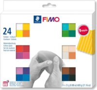 Staedtler FIMO Soft Basic Égethető gyurma készlet 24x25g - 24 különböző szín
