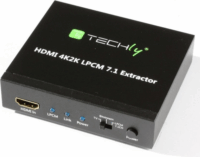 Techly 025756 4K HDMI -> Optikai Toslink Jack Audio Extractor LPCM 7.1 UHD 3D