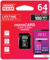 Goodram 64GB M1AA microSDXC UHS-I CL10 memóriakártya + Adapter