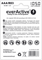 everActive Professional Line R03 AAA 1050 mAh Ni-MH Elem (4 db / csomag)