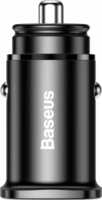 Baseus Square Autós USB-A+USB-C töltő 30W Fekete