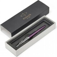 Parker Royal Jotter nyomógombos golyóstoll Victoria ibolya ezüst színű klippel - 0,7 mm / Kék