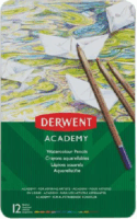 Derwent Academy Hatszögletű Akvarell ceruza készlet fém dobozban (12 db / csomag)