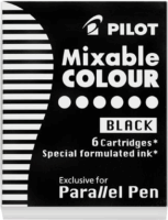 Pilot Parallel Pen Töltőtoll patron - Fekete (6 db / csomag)