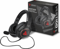 Savio Vertigo 7.1 Surround Gaming Headset - Fekete / Piros